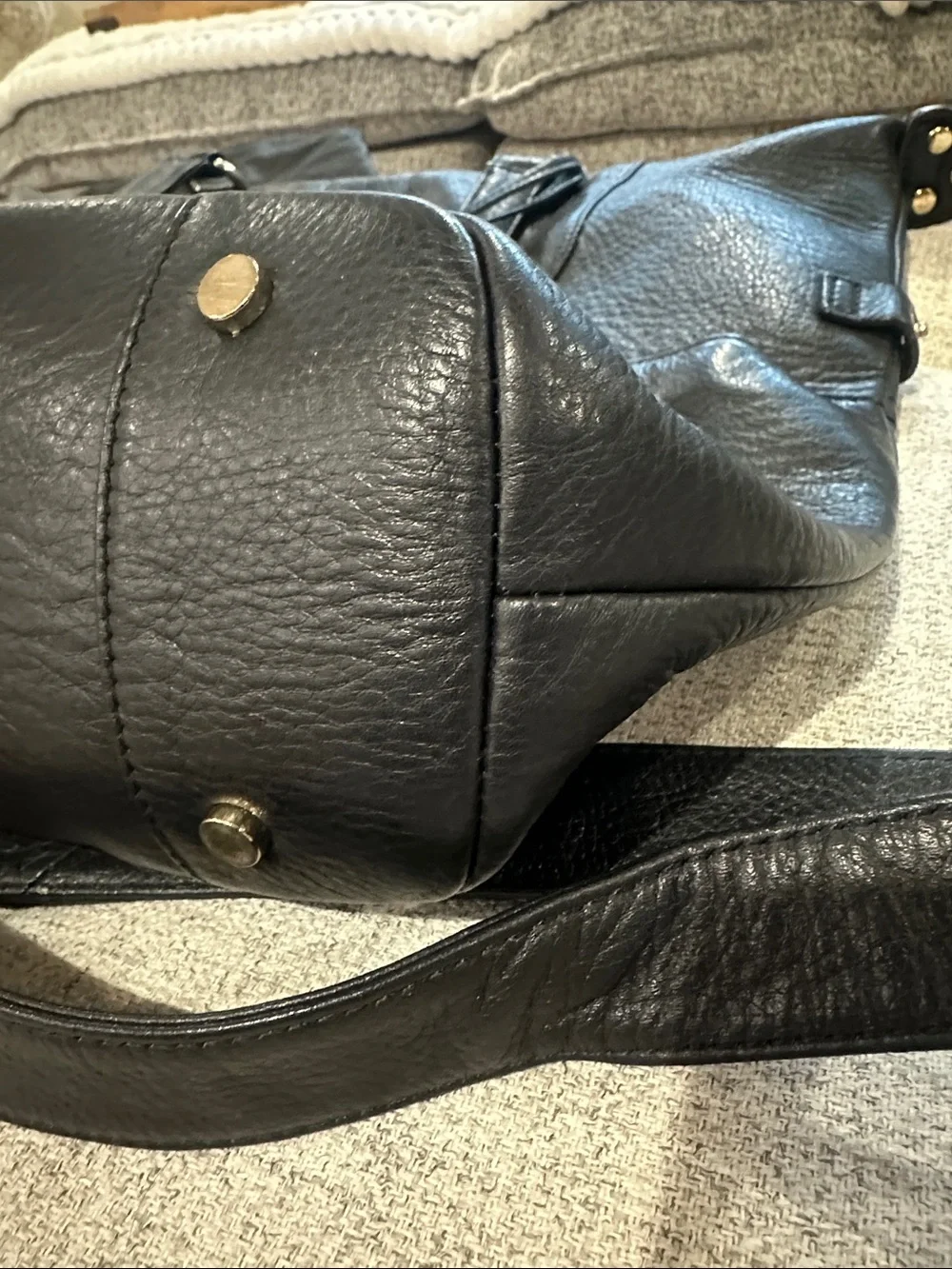 Lily Jade Shaylee Black Leather Baby Bag